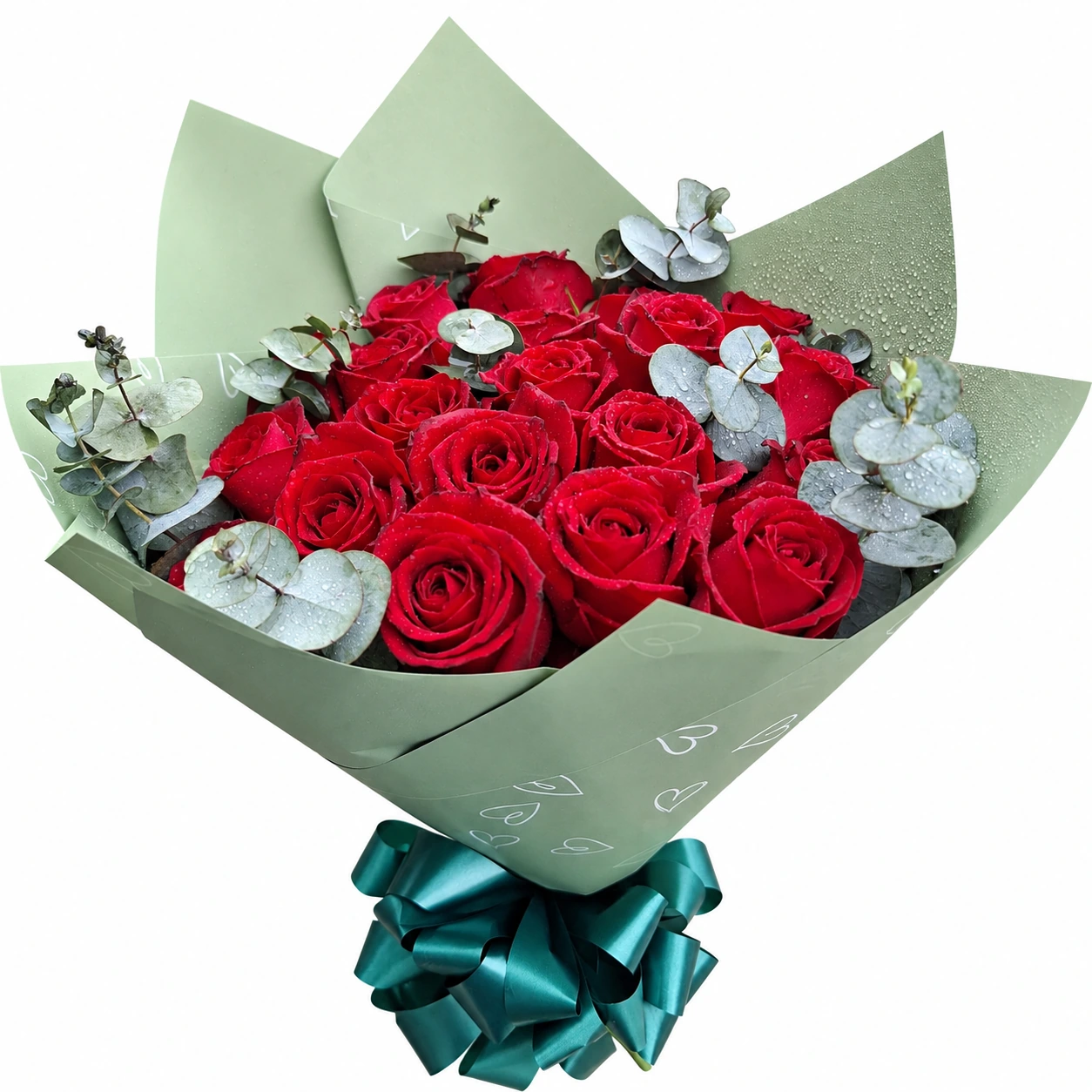 Buquê 20 rosas importadas com complementos