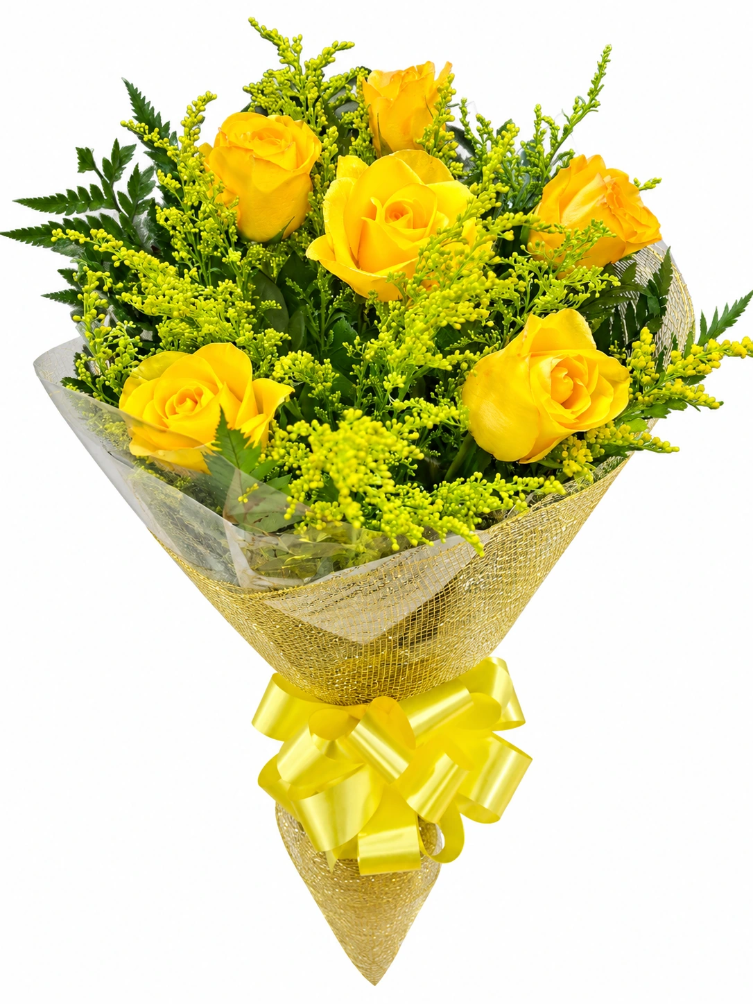 Buquê alegria de rosas amarelas