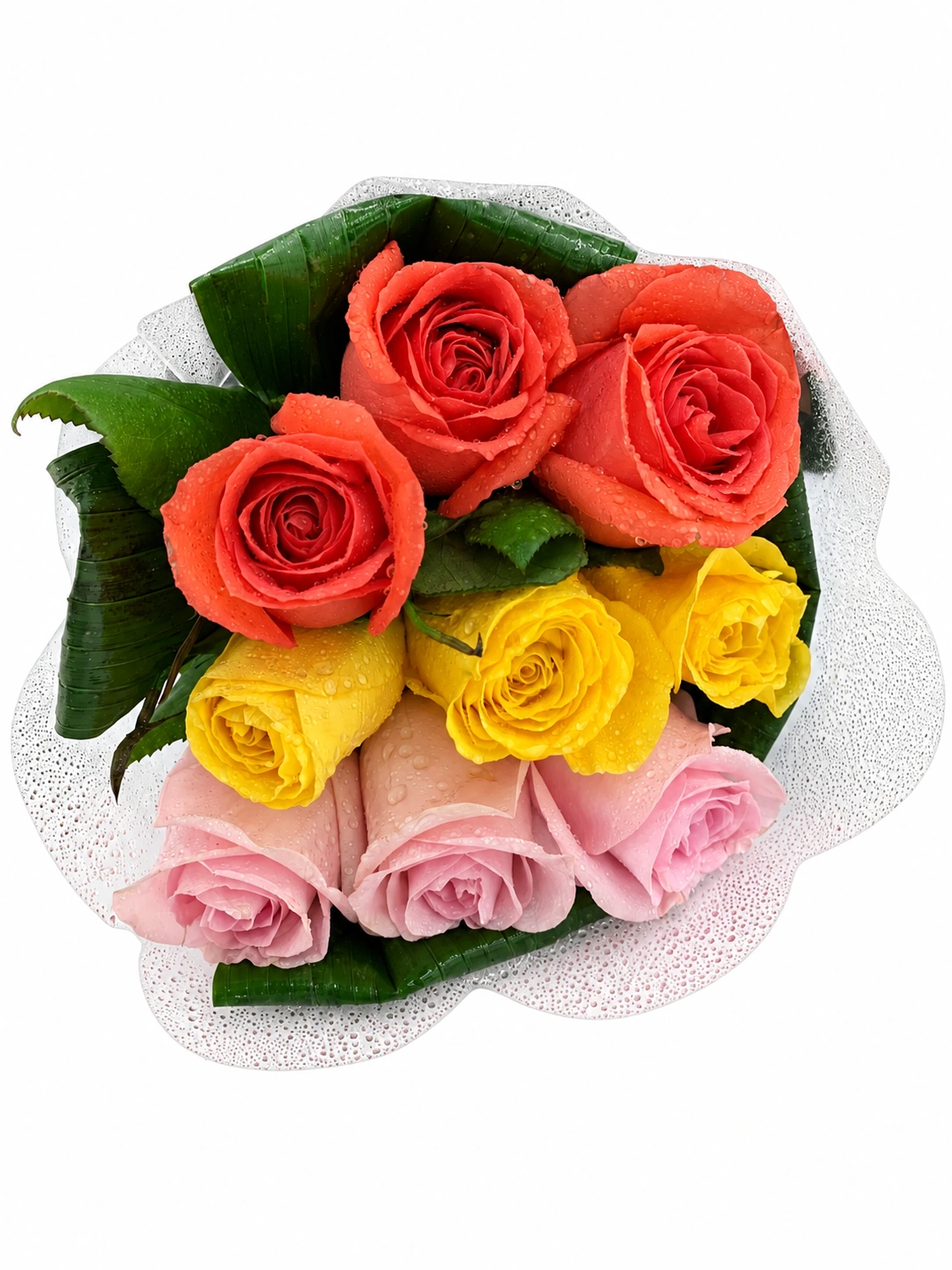 Buquê alegria em cores com rosas coloridas