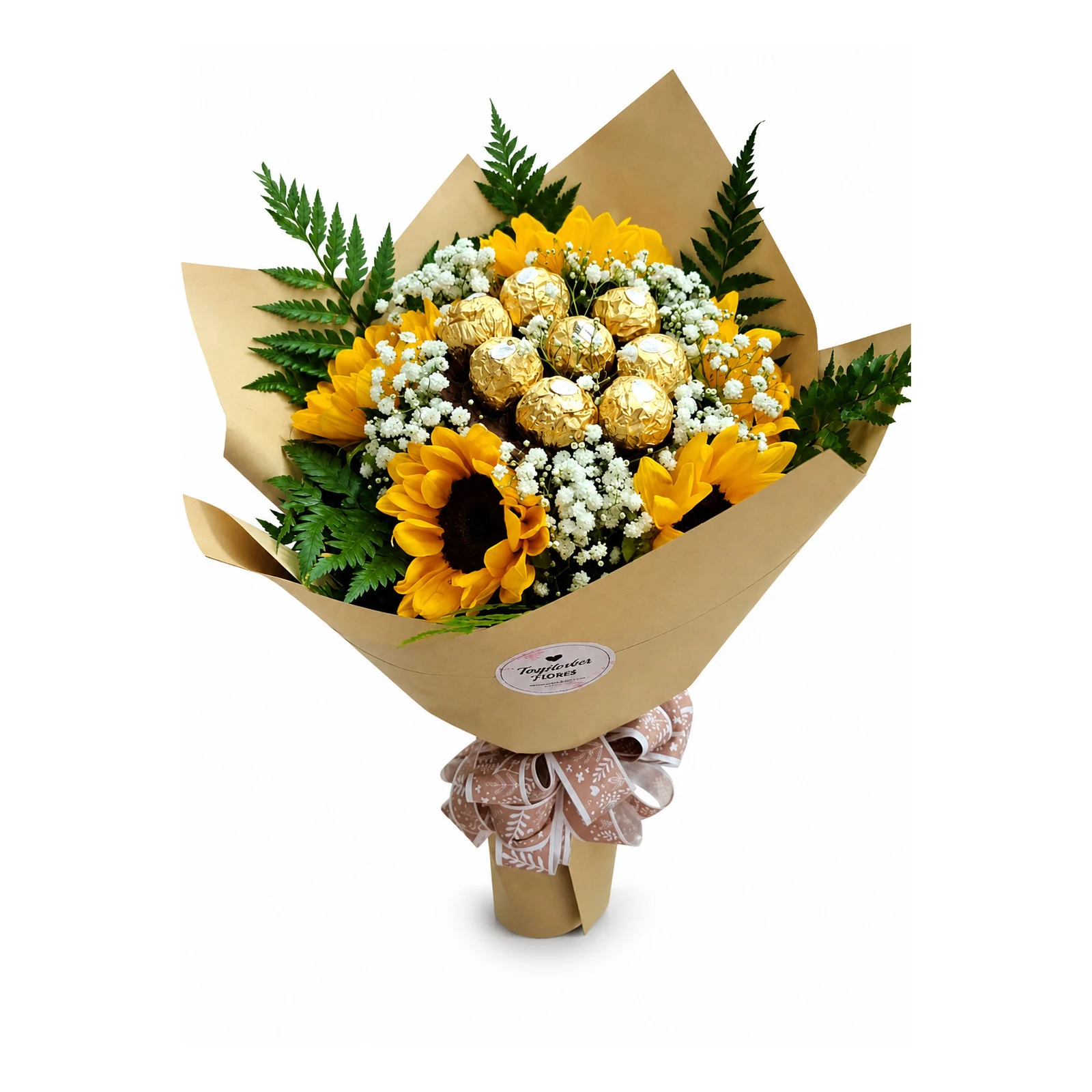 Buquê de Girassóis com Ferrero Rocher