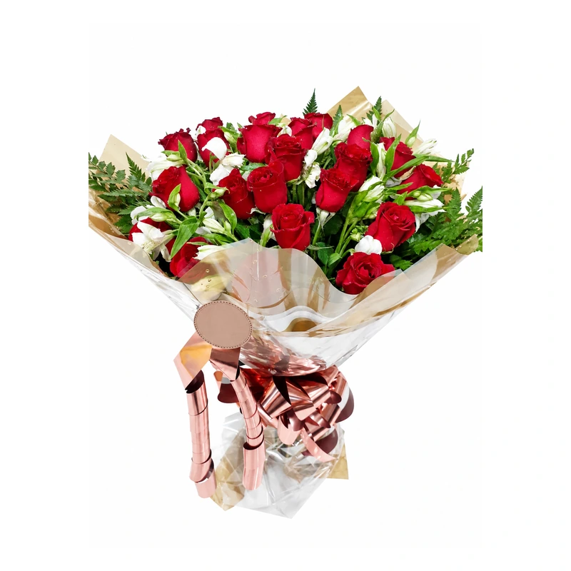 Buquê paixão intensa de rosas vermelhas