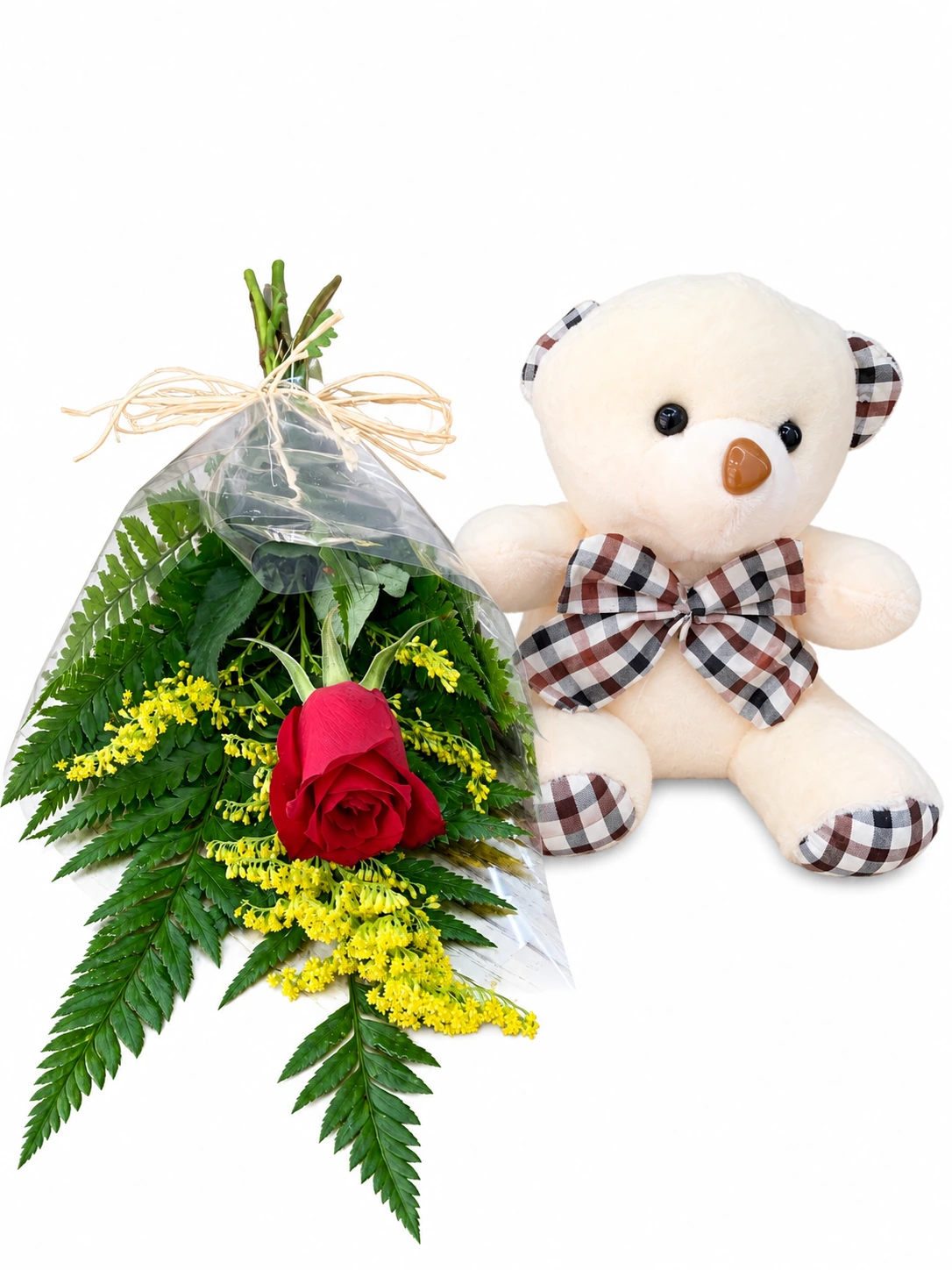 Kit mimo de amor com rosa e ursinho