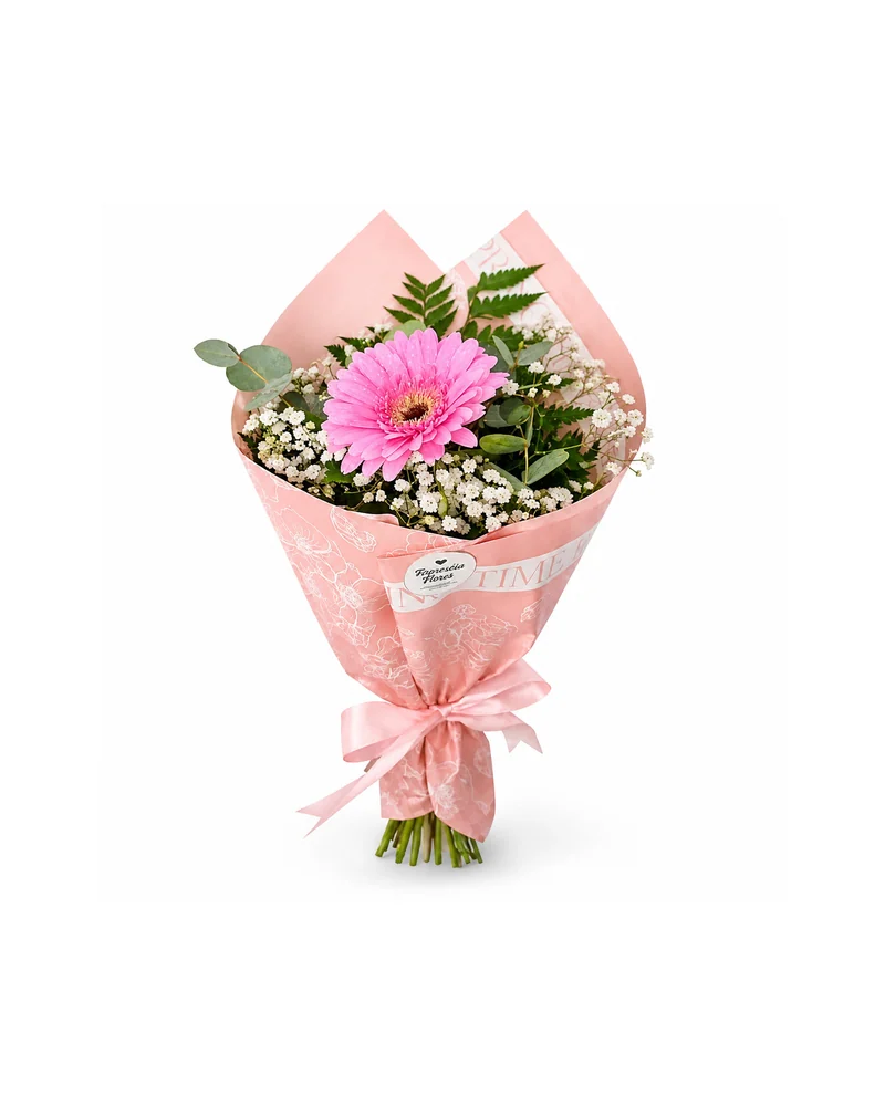Mini Buquê de Gérbera Rosa